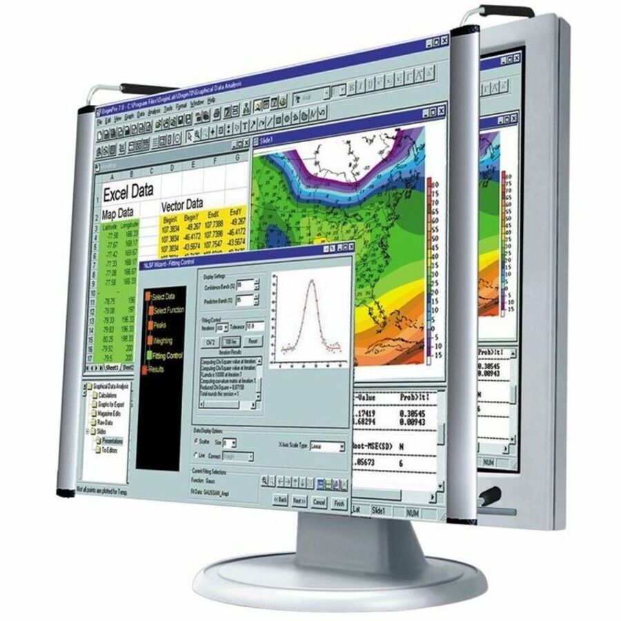 Kantek MaxView Monitor Magnifier - Magnifying Area 14.50" Width x 12.38" Length - Overall Size 12.9" Height x 7" Width