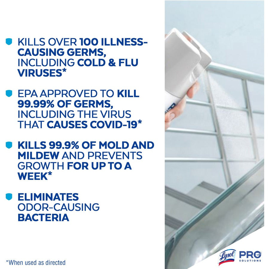 Professional Lysol Disinfectant Spray - 19 fl oz (0.6 quart) - Fresh Scent - Clear - 1 Each