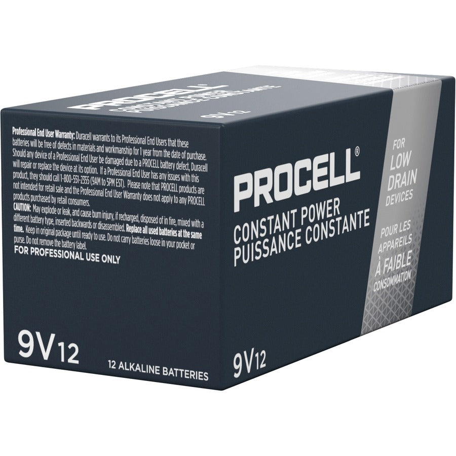 Procell by Duracell 9-Volt Alkaline Batteries - For Industrial - 9V - 692 mAh - 9 V DC - 12 / Box