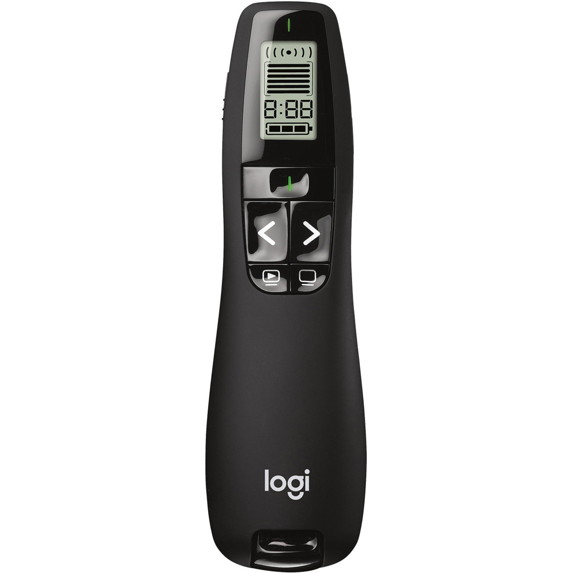 Logitech R800 Laser Presentation Remote - For Visual Presenter LCD - Radio Frequency - 100 ft Operating Distance - BatteryBlack - 1 Each