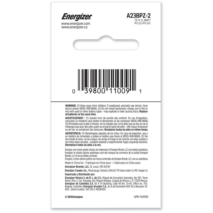 Energizer 377 Silver Oxide Button Batteries - For Keyless Entry, Garage Door Opener, Electronic Device - 12 V DC - 2 / Pack