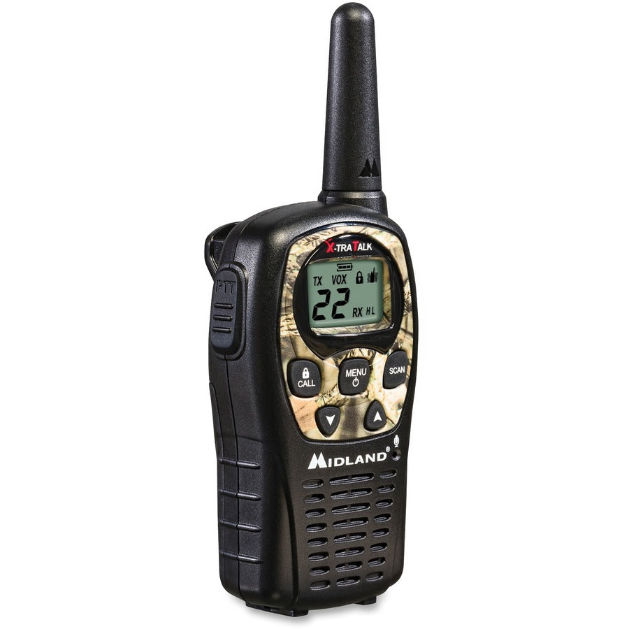 Midland LXT535VP3 24-mile Range 2-Way - 22 Radio Channels - 22 GMRS - Upto 126720 ft - Auto Squelch, Keypad Lock, Silent Operation - Water Resistant - Camouflage, Mossy Oak - 2 / Each