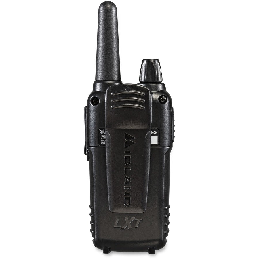 Midland LXT600VP3 Two-Way Radio - 36 Radio Channels - 22 GMRS/FRS - Upto 158400 ft - 121 Total Privacy Codes - Hands-free, Silent Operation - Water Resistant - Black - 2 / Each