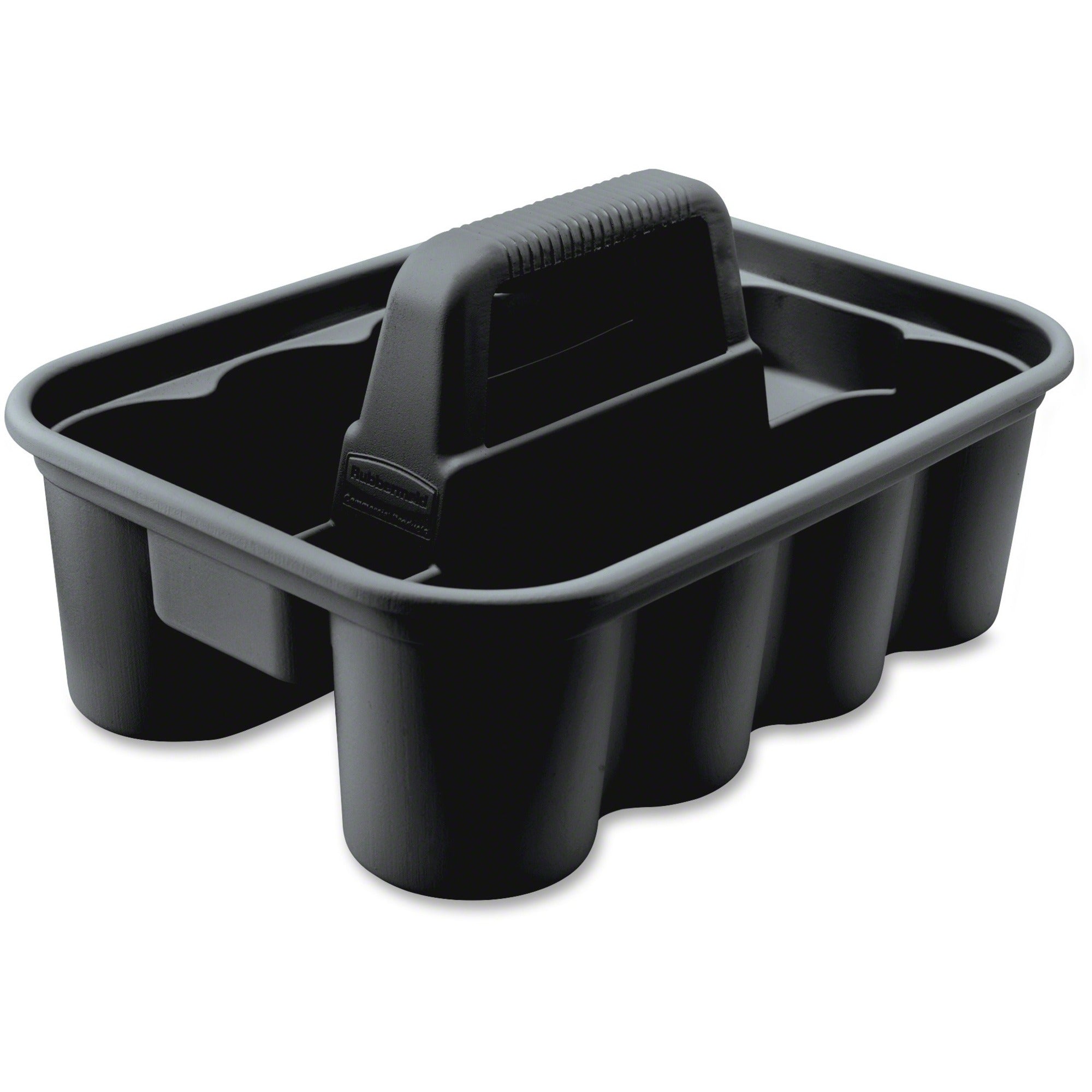Rubbermaid Commercial Deluxe Carry Caddy - 15" Length x 10.90" Width x 7.40" Height - Ergonomic Design, Comfortable, Handle, Heavy Duty - Black - 1 Each