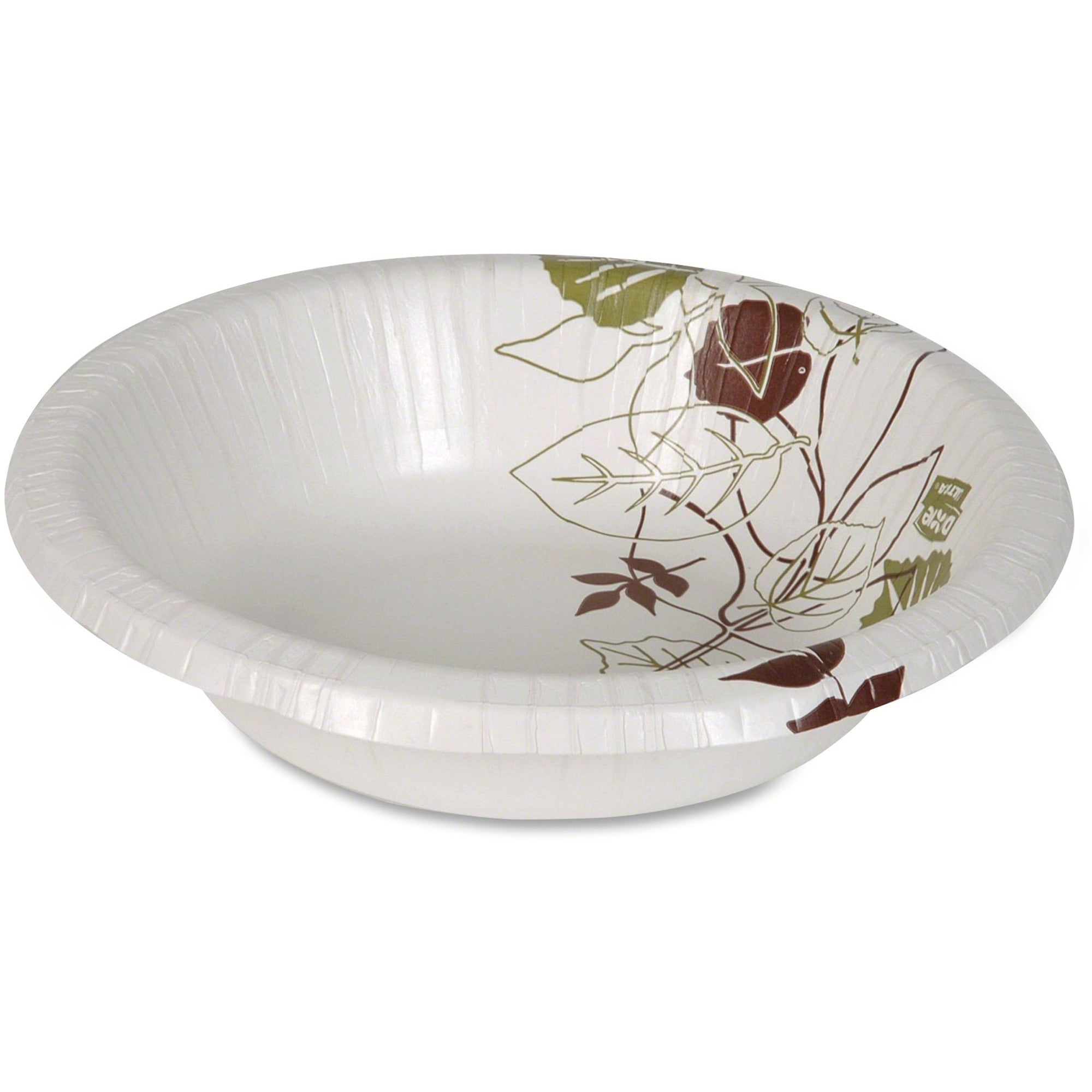 Dixie Ultra® Pathways 20 oz Heavyweight Paper Bowls by GP Pro - Pathways - Microwave Safe - Green, Burgundy - Paper Body - 125/Pack - 4 / Carton