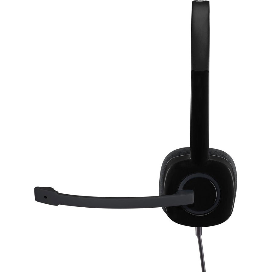 Logitech Stereo Headset H151 - Stereo - Mini-phone (3.5mm) - Wired - 22 Ohm - 20 Hz to 20 kHz - Over-the-head - Binaural - Supra-aural - 5.90 ft Cable - Noise Canceling - Black