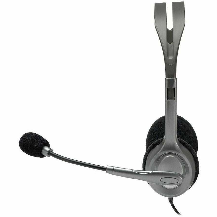 Logitech Stereo Headset H111 - Stereo - Mini-phone (3.5mm) - Wired - 32 Ohm - 20 Hz to 20 kHz - Over-the-head - Binaural - Supra-aural - 7.70 ft Cable - Noise Canceling