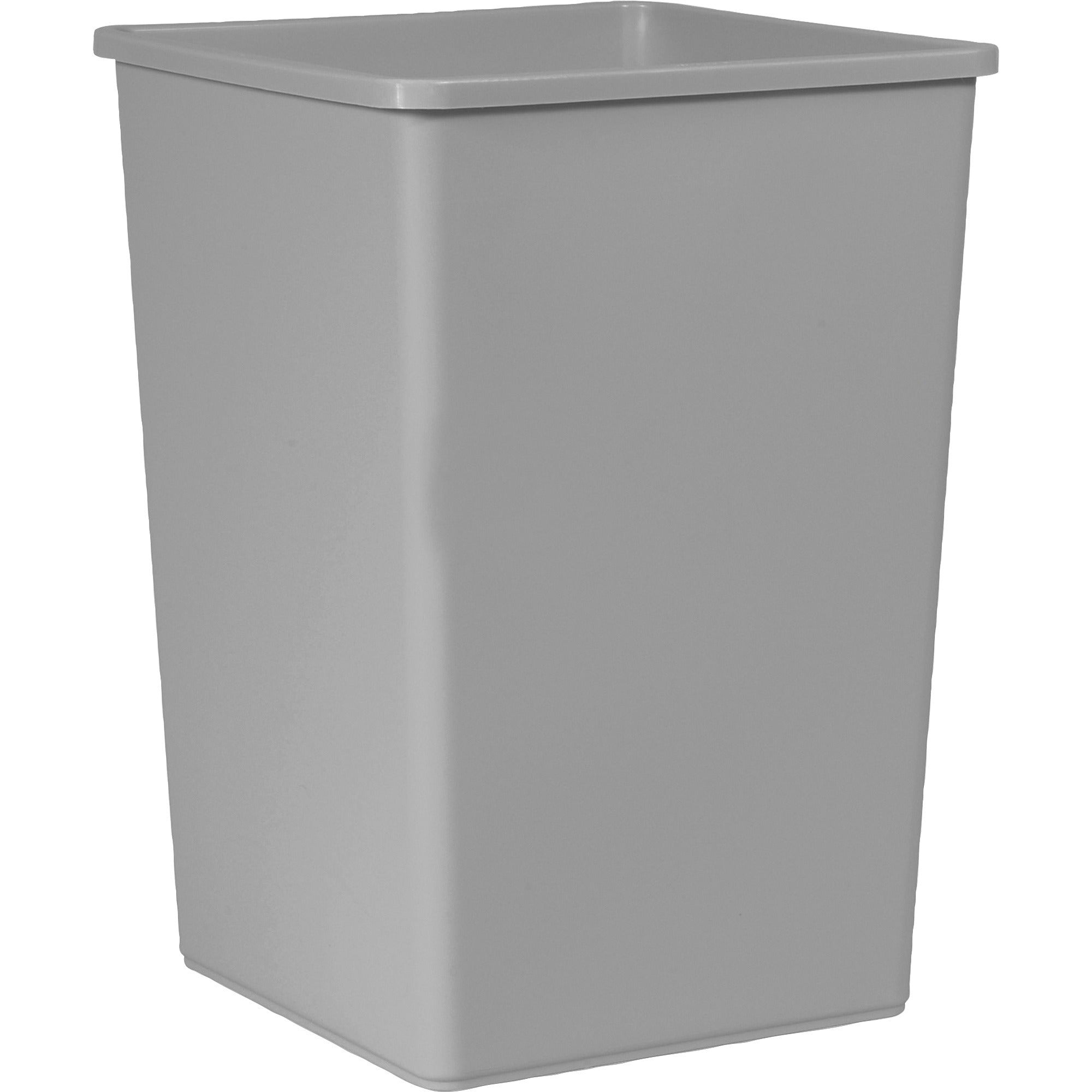 Rubbermaid Commercial Untouchable 35-gallon Container - 35 gal Capacity - Square - Crack Resistant, Durable - 27.6" Height x 19.5" Width - Linear Low-Density Polyethylene (LLDPE) - Gray - 1 Each