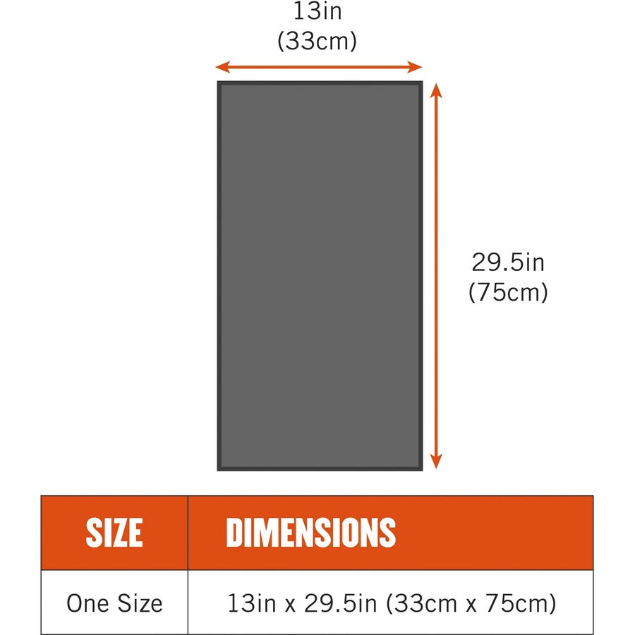 Ergodyne Evaporative Cooling Towel - Gray - 1 Each