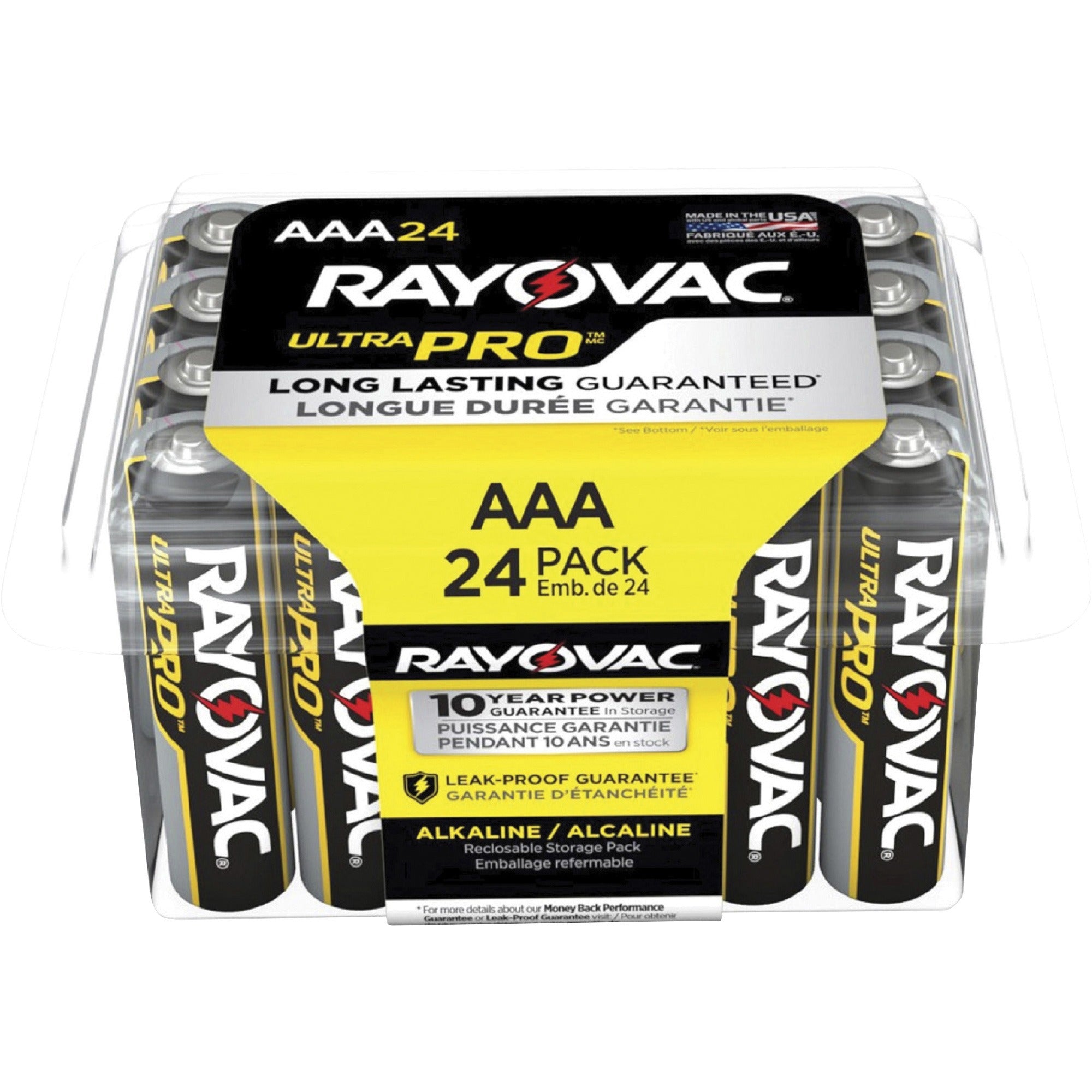 Rayovac Ultra Pro Alka AAA Batteries Storage Pack of 24 - For Multipurpose - AAA - 1.5 V DC - 24/Pack - 12 / Carton
