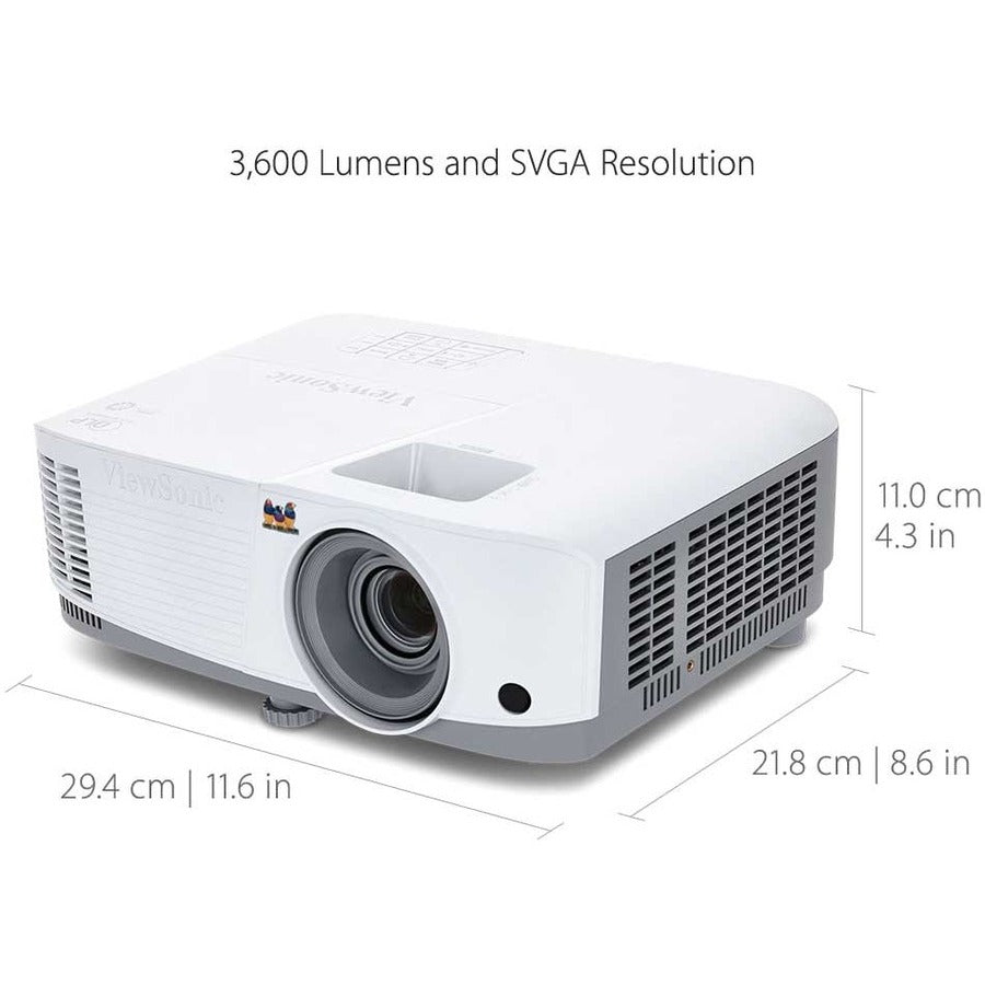 ViewSonic PA503S 3D Ready DLP Projector - 4:3 - Portable - 800 x 600 - Front, Ceiling - 576p - 4500 Hour Normal Mode - 15000 Hour Economy Mode - SVGA - 22,000:1 - 4000 lm - HDMI - USB - 3 Year Warranty