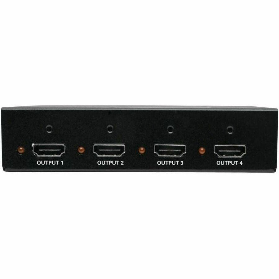 Tripp Lite series B118-004-UHD-2 4-Port 4K 3D HDMI Splitter - 3840 � 2160 - 22.97 ft Maximum Operating Distance - 1 x HDMI In - 4 x HDMI Out - Metal - TAA Compliant