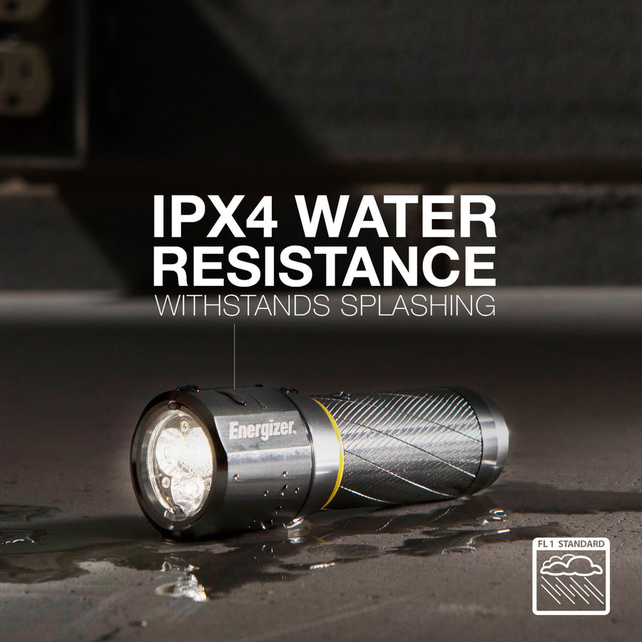 Energizer Vision HD Compact Flashlight - LED - 270 lm Lumen - 3 x AA - Battery - Metal - Chrome - 1 Each