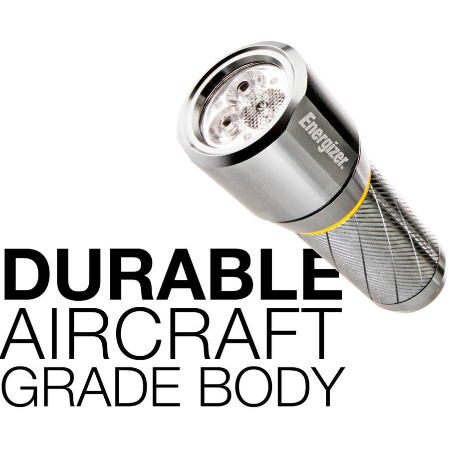 Energizer Vision HD Compact Flashlight - LED - 270 lm Lumen - 3 x AA - Battery - Metal - Chrome - 1 Each