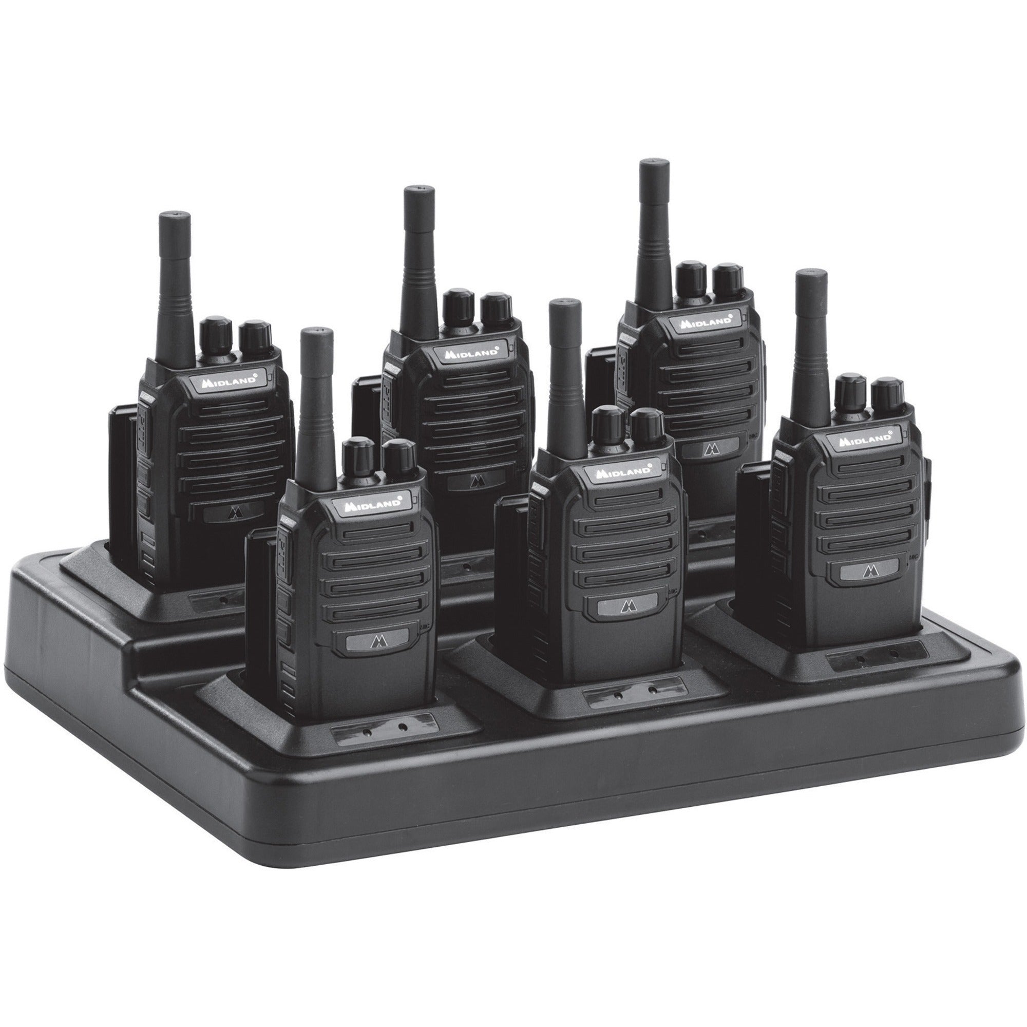 Midland BR200X6BGC BizTalk Bundle - 16 Radio Channels - 142 Total Privacy Codes - 2 W - Lithium Ion (Li-Ion) - Black - 6 Each