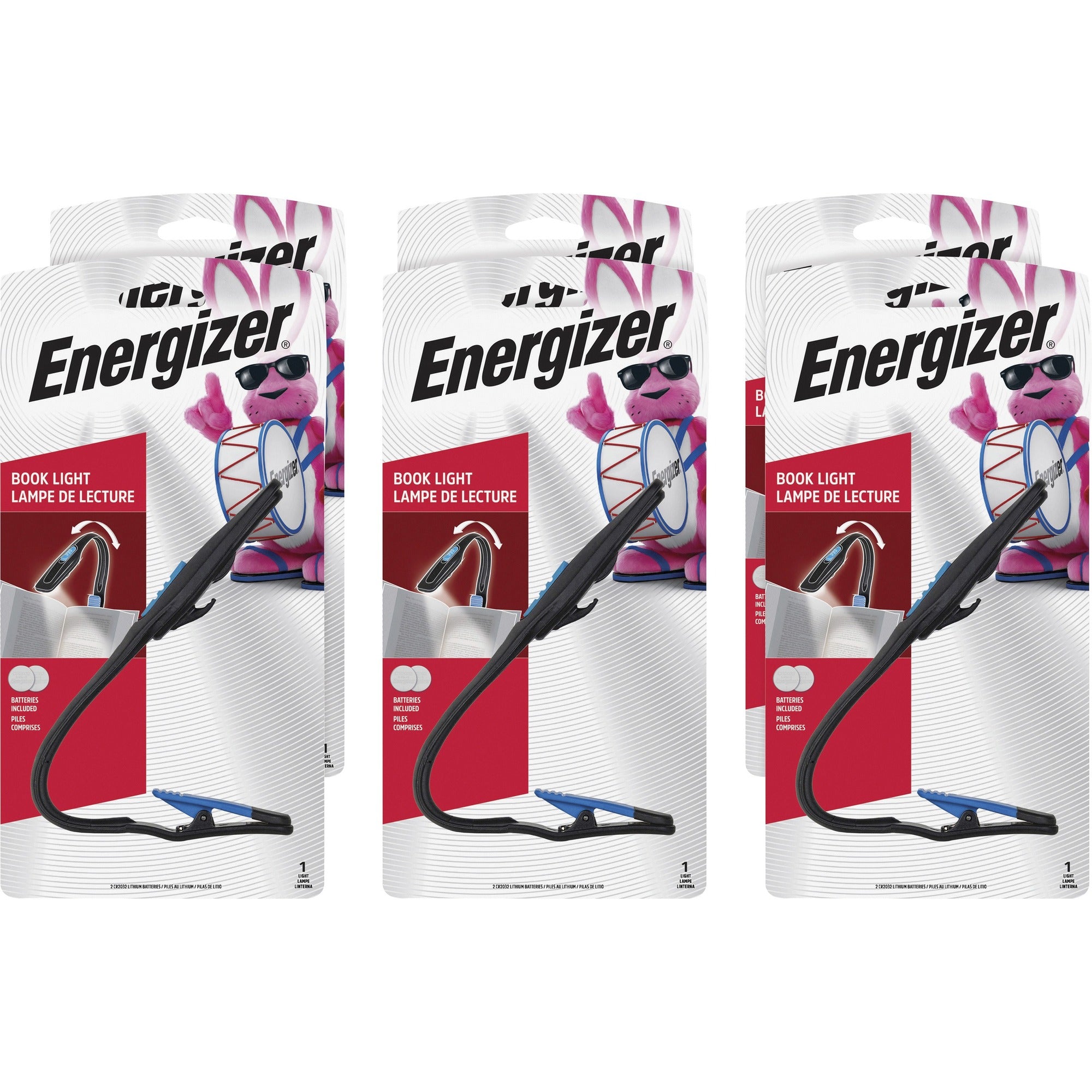 Energizer Book Light - 1 x LED - Warm White - 11 lm Lumen - CR2032 - Black - 6 / Carton