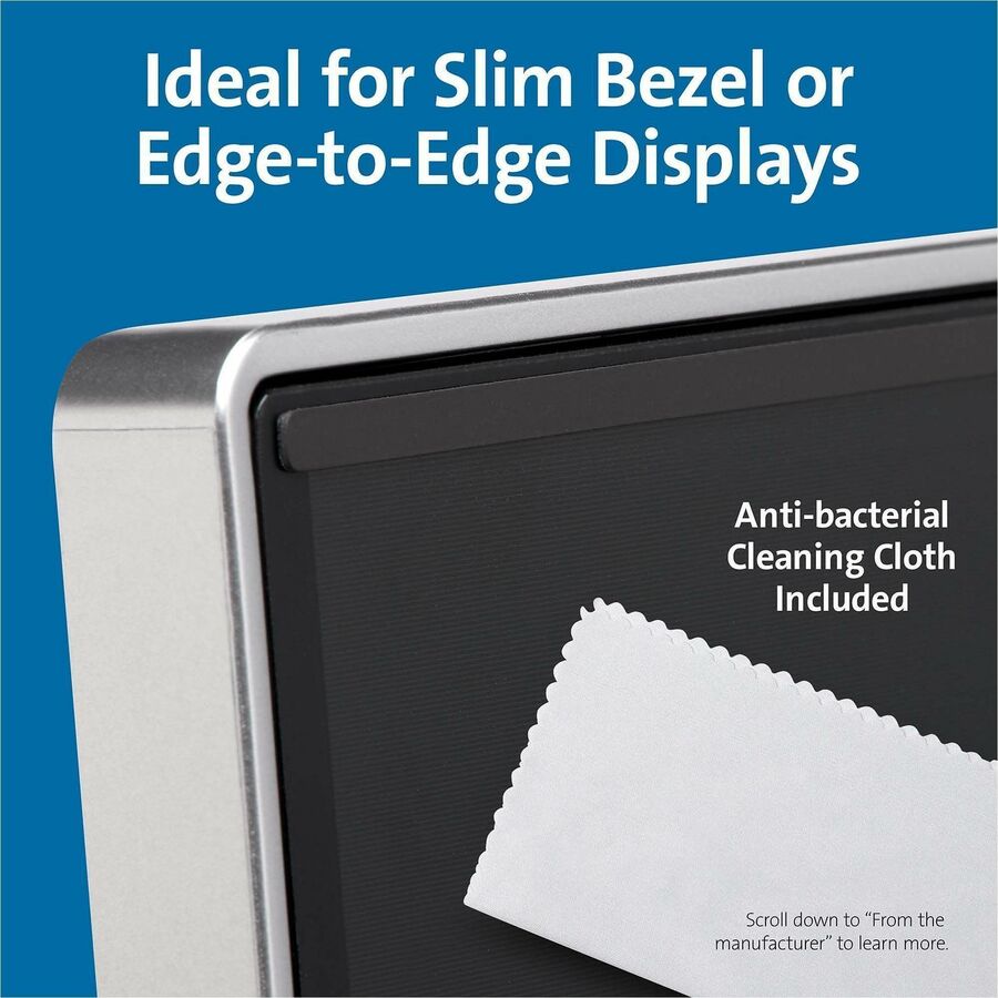 Kensington MagPro 27.0" Monitor Privacy Screen with Magnetic Strip Black - For 27" Widescreen LCD Monitor - 16:9 - Scratch Resistant, Damage Resistant - Anti-glare - 1 Each