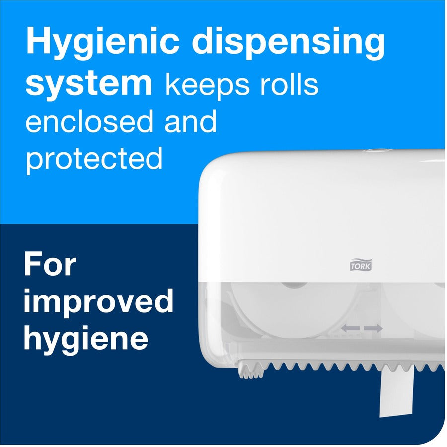 TORK Advanced Coreless High Capacity Bath Tissue - 2 Ply4" Length - 1000 Sheets/Roll - 4.75" Roll Diameter - White - 36 / Carton