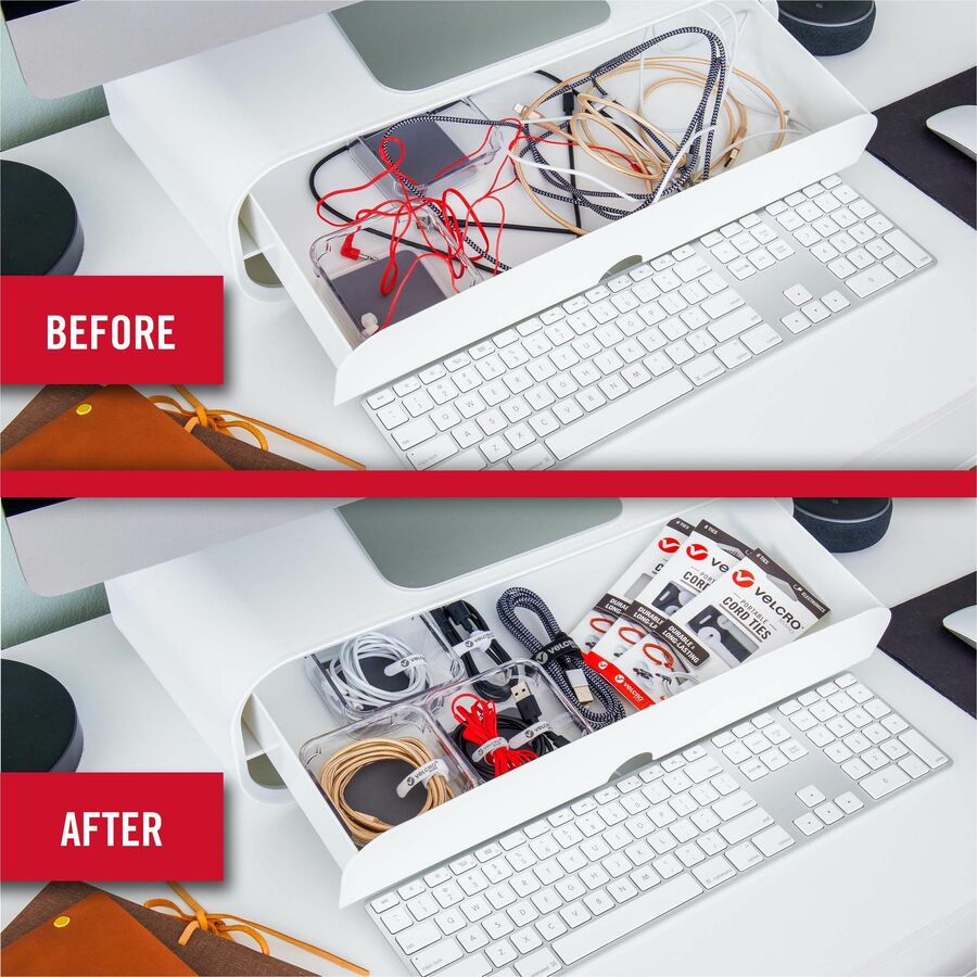 VELCRO®  Portable Cord Ties - Cable Tie - Multi - 12 / Pack