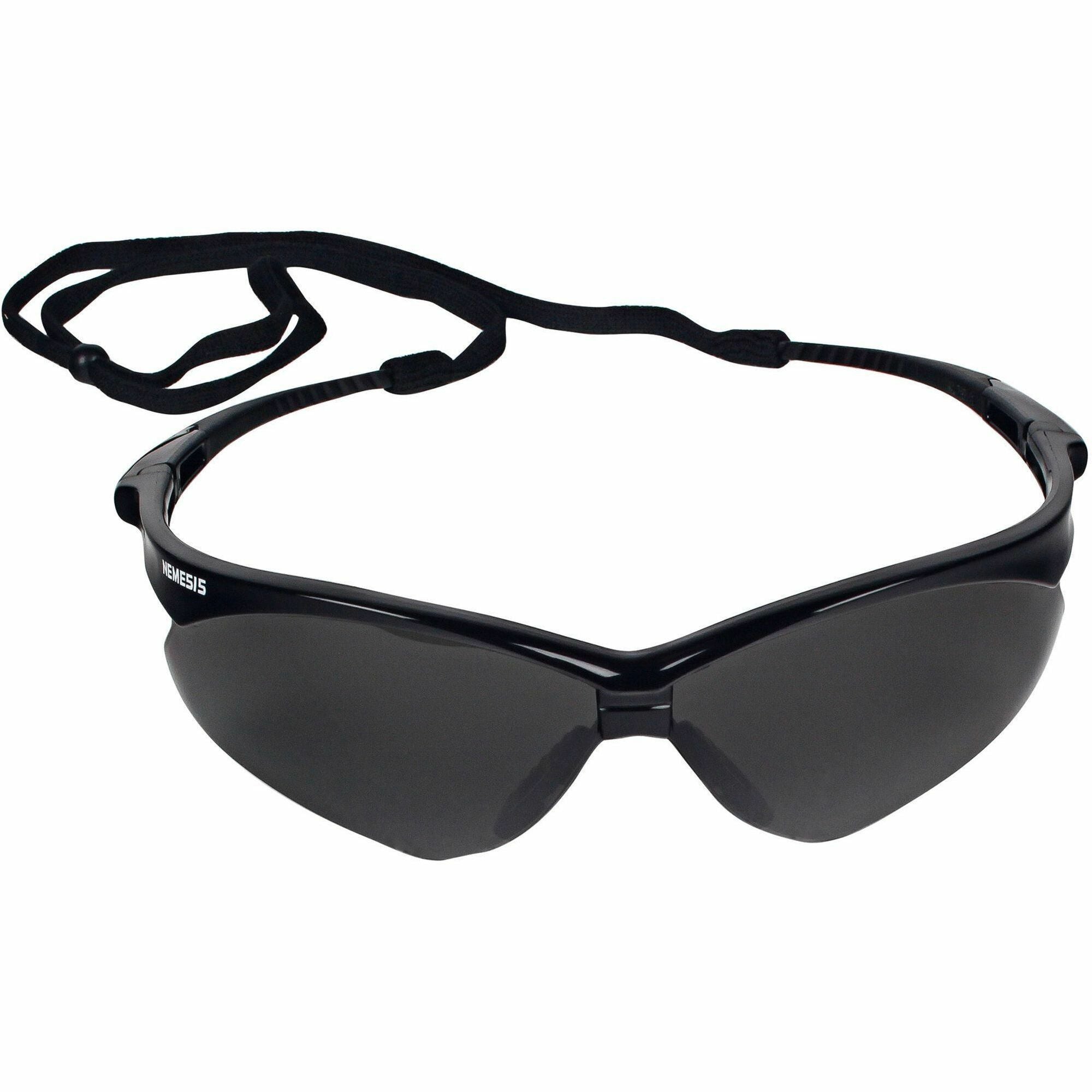 Kleenguard V30 Nemesis Safety Eyewear - Recommended for: Workplace, Home - UVA, UVB, UVC Protection - Polycarbonate - Durable, Lightweight, Wraparound Frame, Anti-fog, Flexible, Soft, Neck Cord - 1 Each