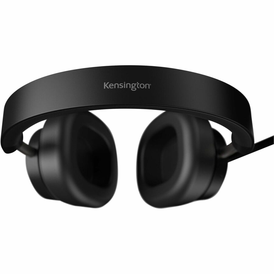 Kensington H2000 USB-C Over-Ear Headset - Stereo - USB Type C - Wired - Over-the-ear - Binaural - Circumaural - 6 ft Cable - Noise Cancelling Microphone - Noise Canceling - Black