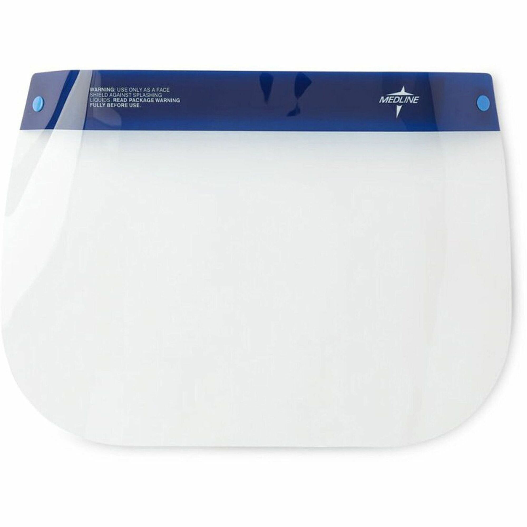 Medline Disposable Full-Length Face Shields - Recommended for: Face - Extra Large - Fog, Splash Protection - Foam, Elastic, Polyester - Clear - Disposable, Anti-fog, Splash Resistant, Lightweight, Latex-free - 40 / Carton