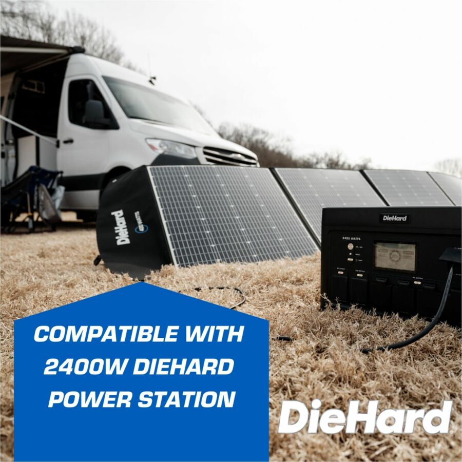 DieHard 400-Watt Solar Panel for Portable Power Station - x 31.5" Width x 10.5 ft Depth - Rich Black - 1 Each