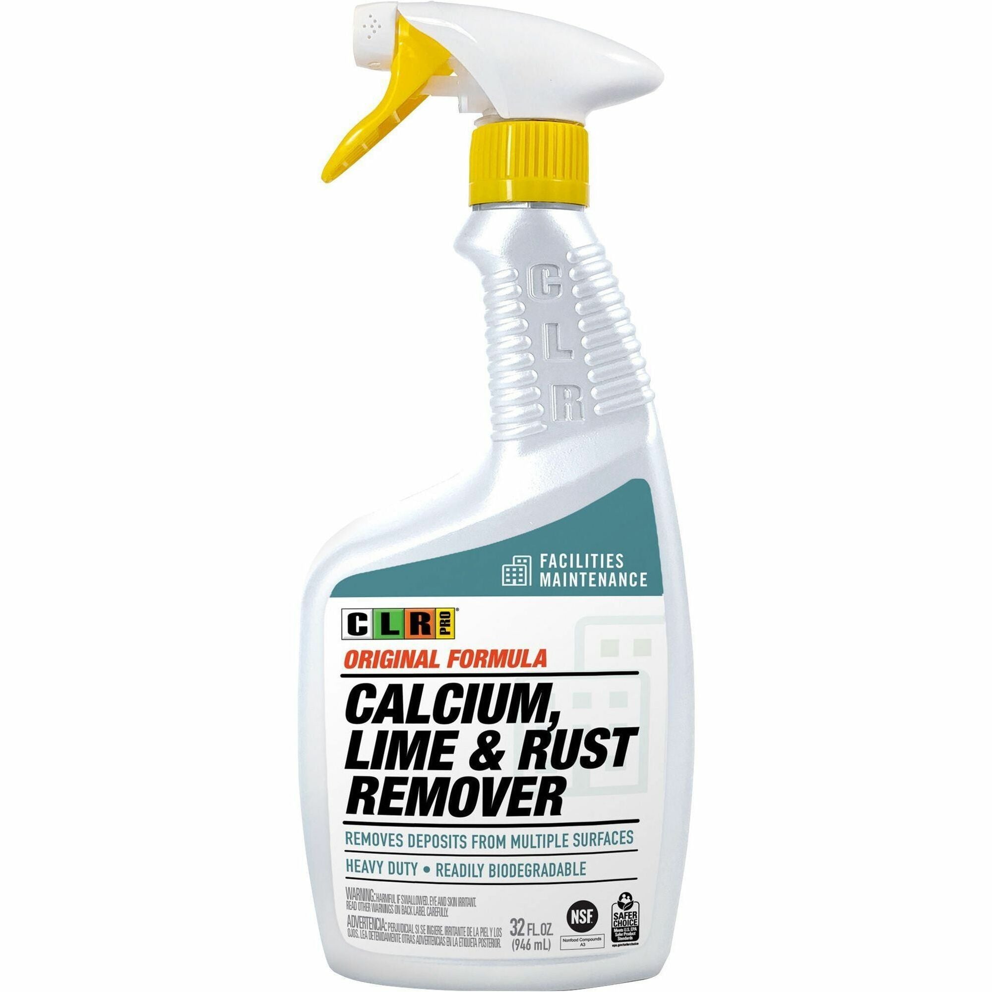 CLR Pro Calcium, Lime & Rust Remover - For Multipurpose - Spray - 32 fl oz (1 quart) - Bleach-free, Phosphate-free, Ammonia-free - White - 1 Bottle