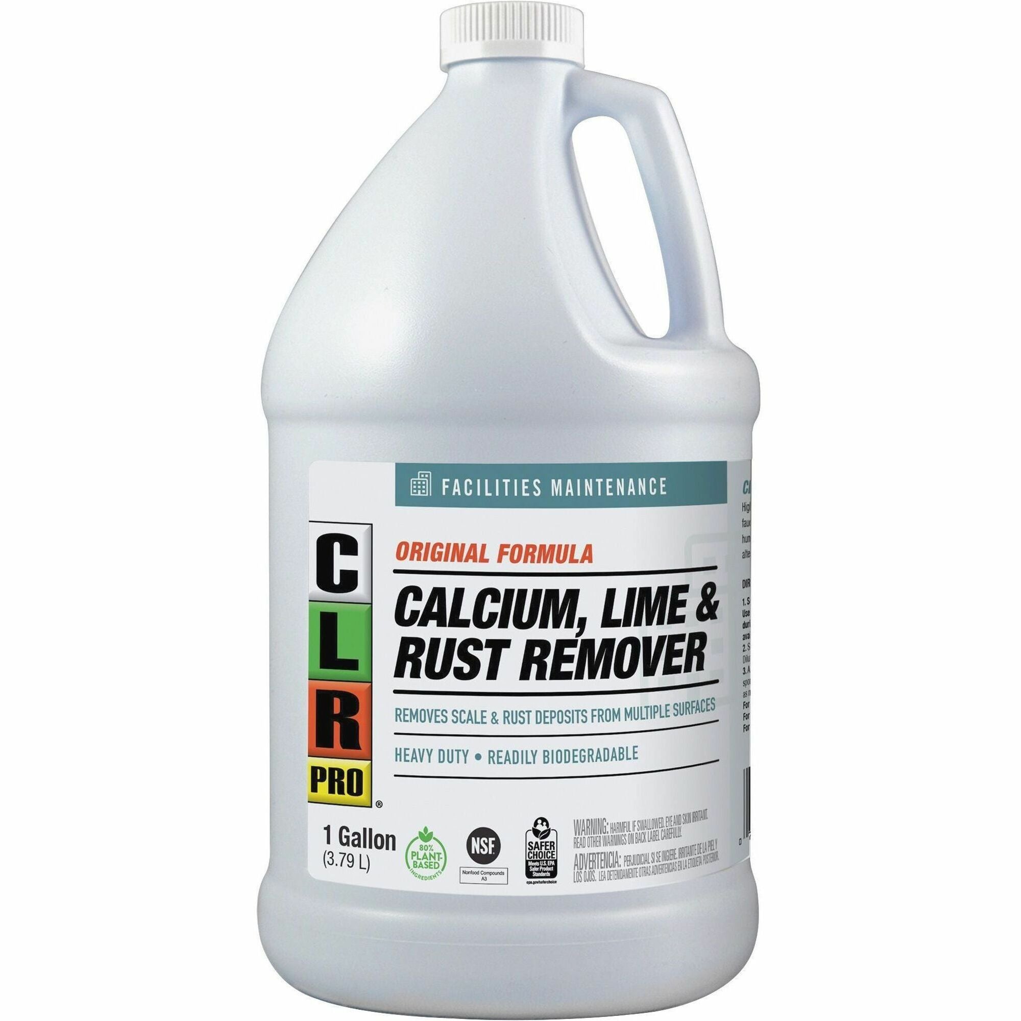 CLR Pro Calcium, Lime & Rust Remover - For Multipurpose - Spray - 128 fl oz (4 quart) - Phosphate-free - White - 4 / Carton