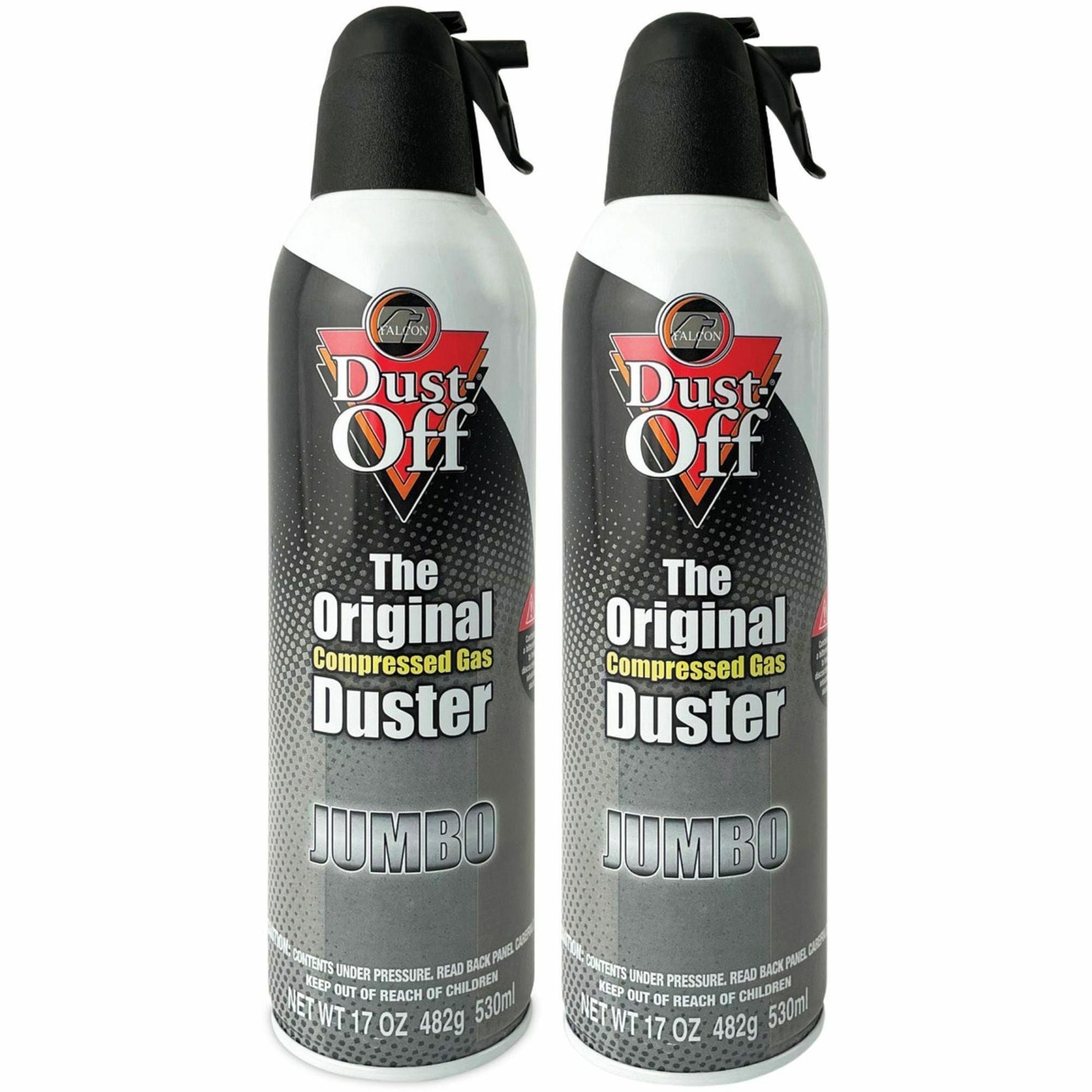 Falcon Dust-Off Jumbo Disposable Dusters - Ozone-safe, Moisture-free - Gray - 2 / Pack