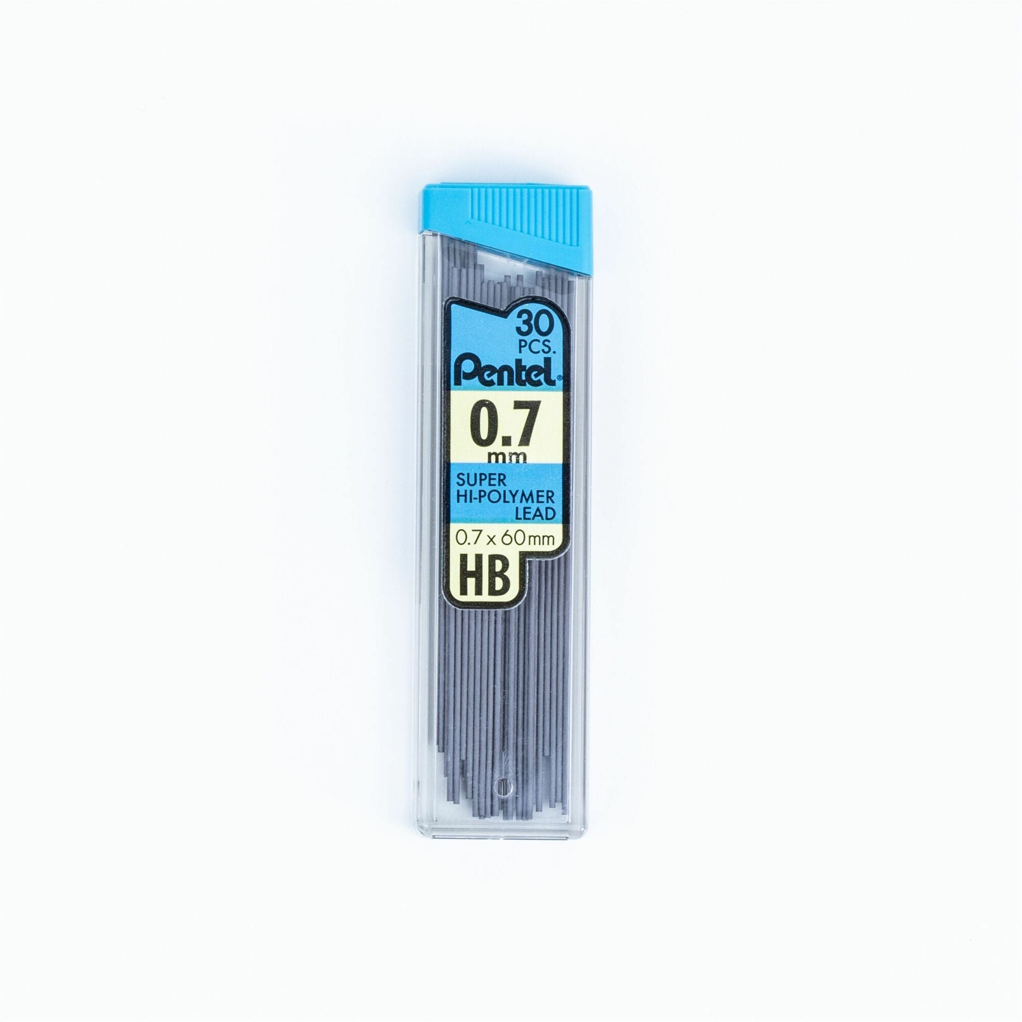 Pentel Super Hi-Polymer Leads - 0.7 mm , Medium Point - HB - Black Lead - 30 / Tube
