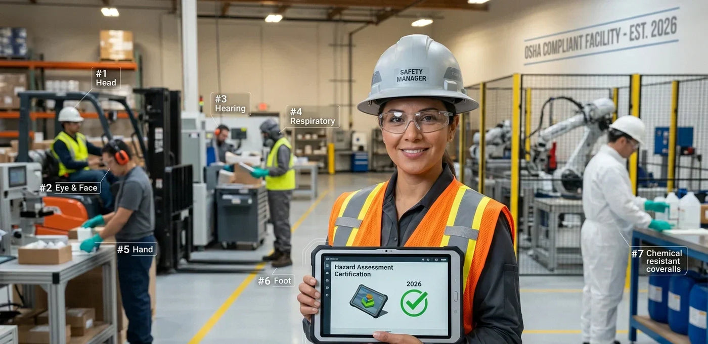 Woman in protective gear smiling