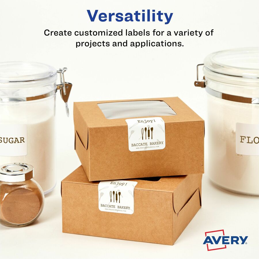 Avery®  3-1/2" Diskette Labels - 2 3/4" Width x 2 3/4" Length - Permanent Adhesive - Inkjet, Laser - Matte White - Paper - 9 / Sheet - 70 Total Sheets - 630 Total Label(s) - 630 / Box