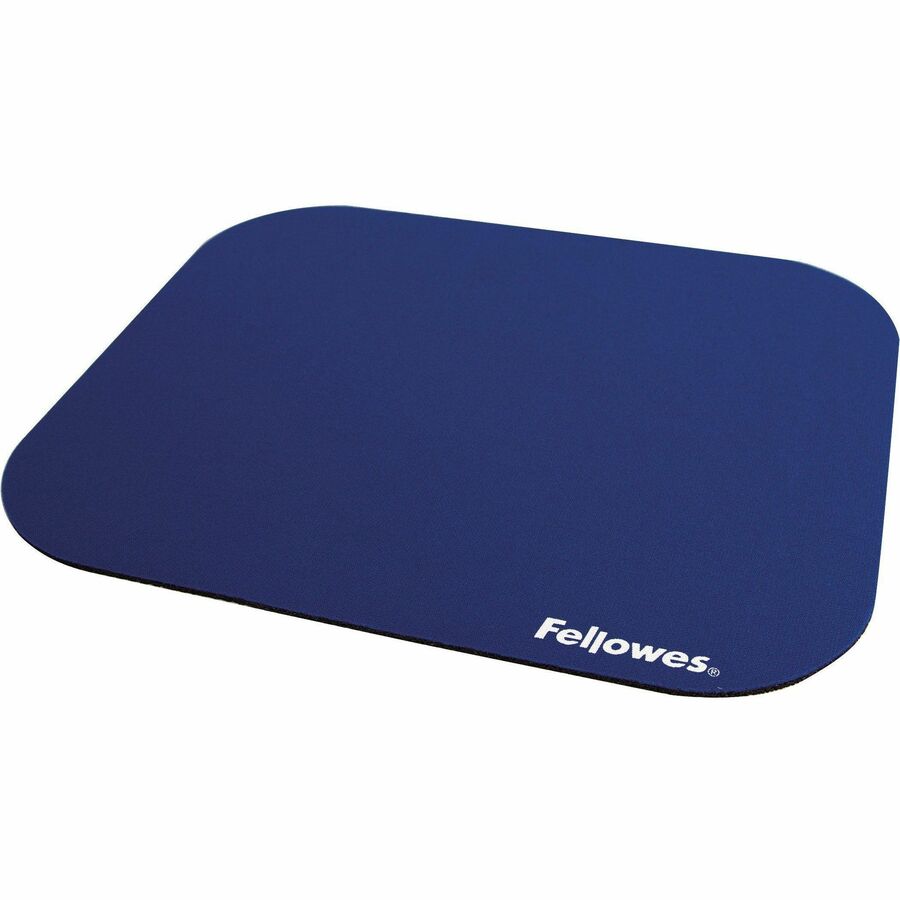 Fellowes Mouse Pad - 0.13" Height x 9" Width x 8" Depth - Blue - Rubber - Scratch Resistant - 1 Each