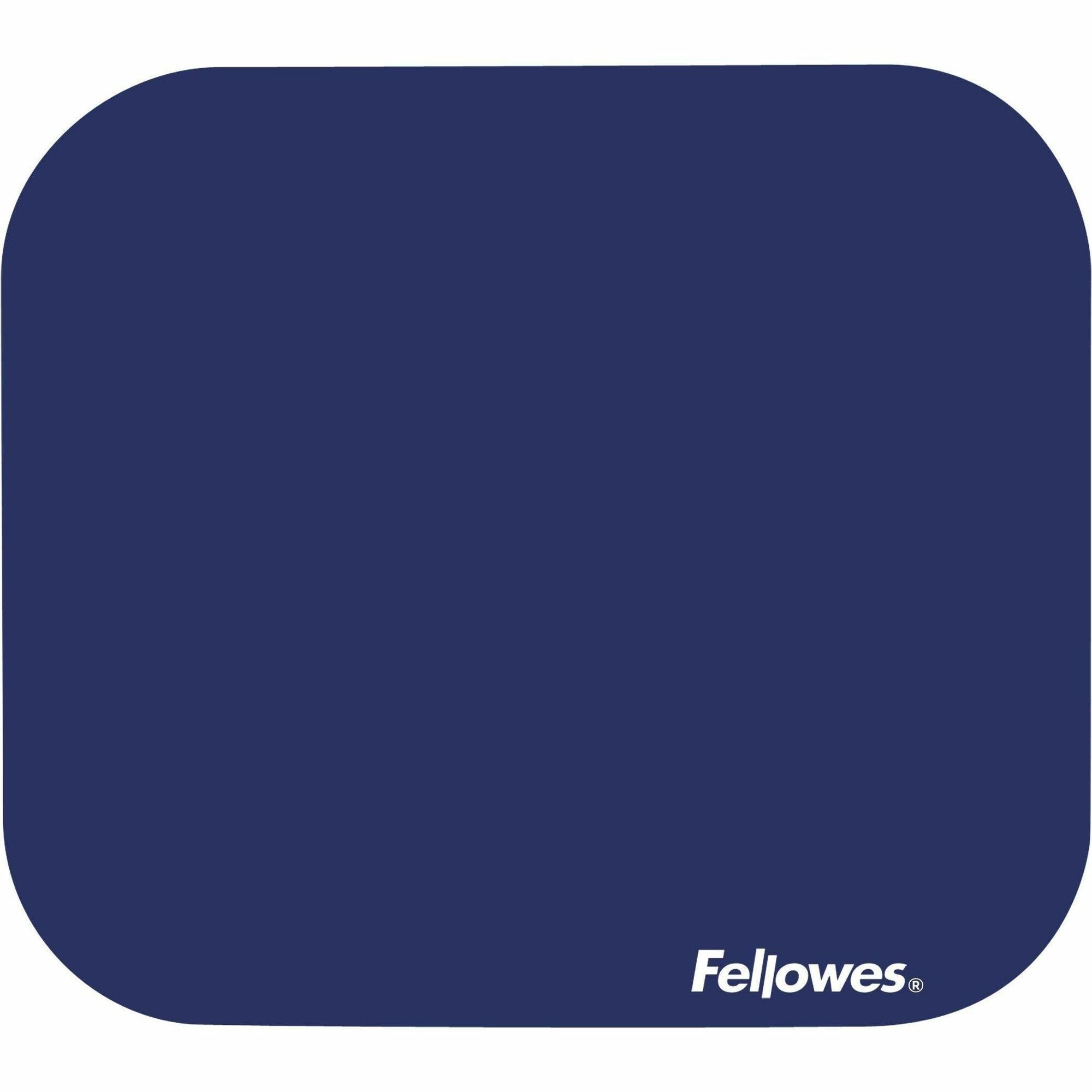Fellowes Mouse Pad - 0.13" Height x 9" Width x 8" Depth - Blue - Rubber - Scratch Resistant - 1 Each
