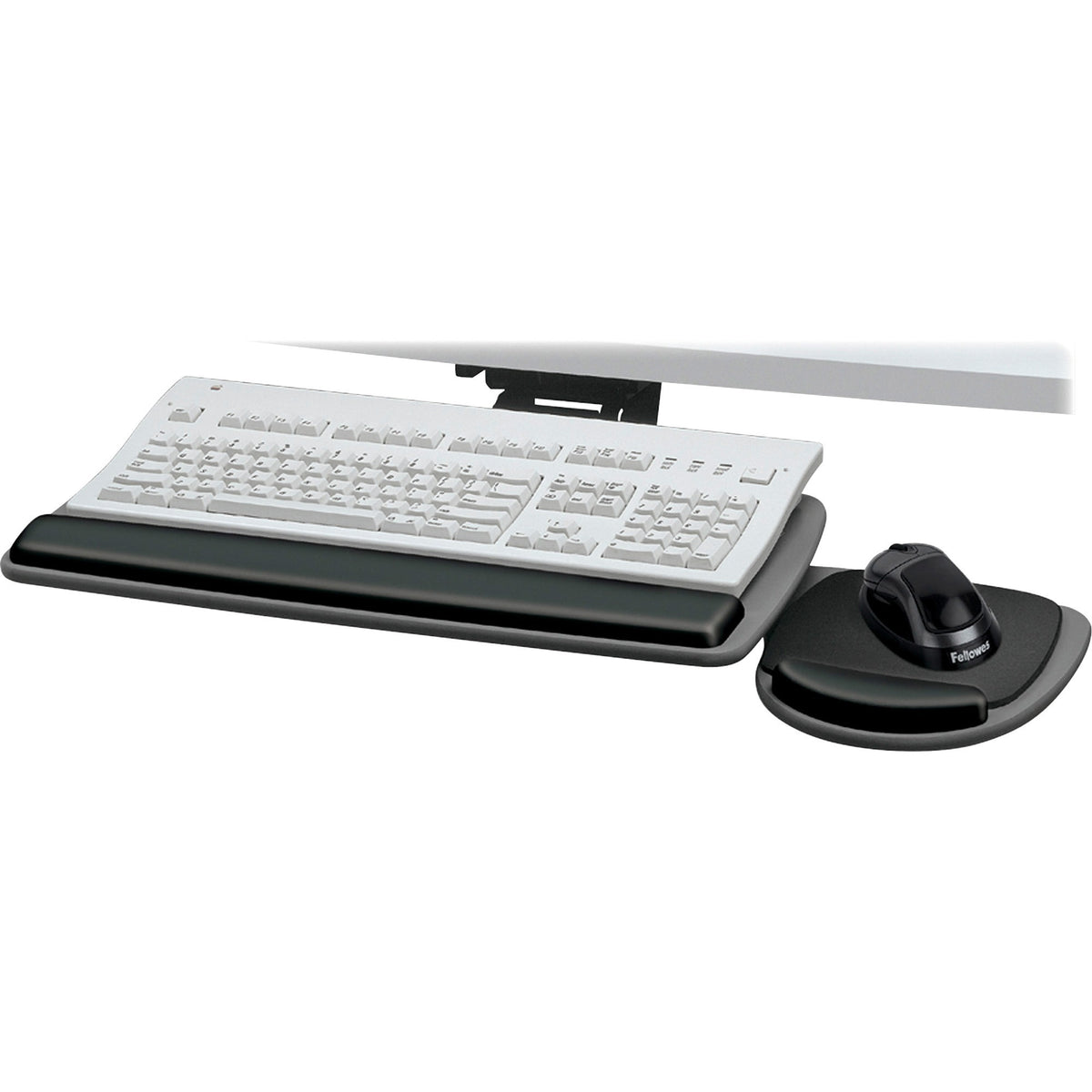 Fellowes Standard Keyboard Tray - 4.5" Height x 30.5" Width x 20" Depth - Graphite, Black - Wood - 1 Each