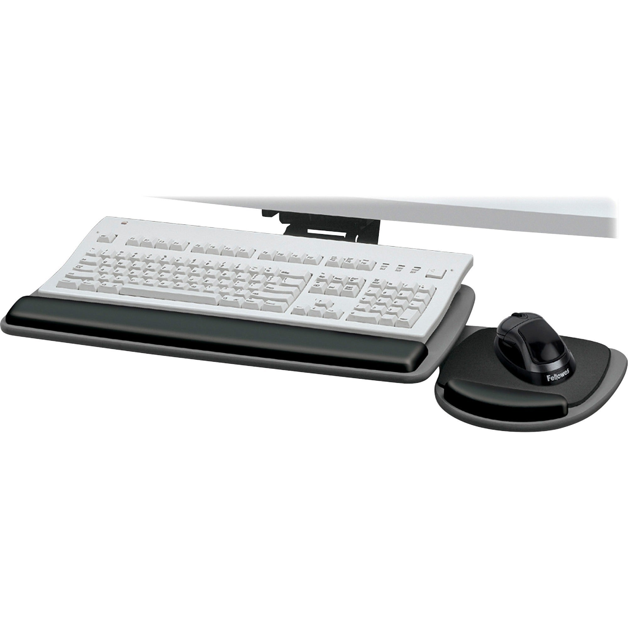 Fellowes Standard Keyboard Tray - 4.5" Height x 30.5" Width x 20" Depth - Graphite, Black - Wood - 1 Each