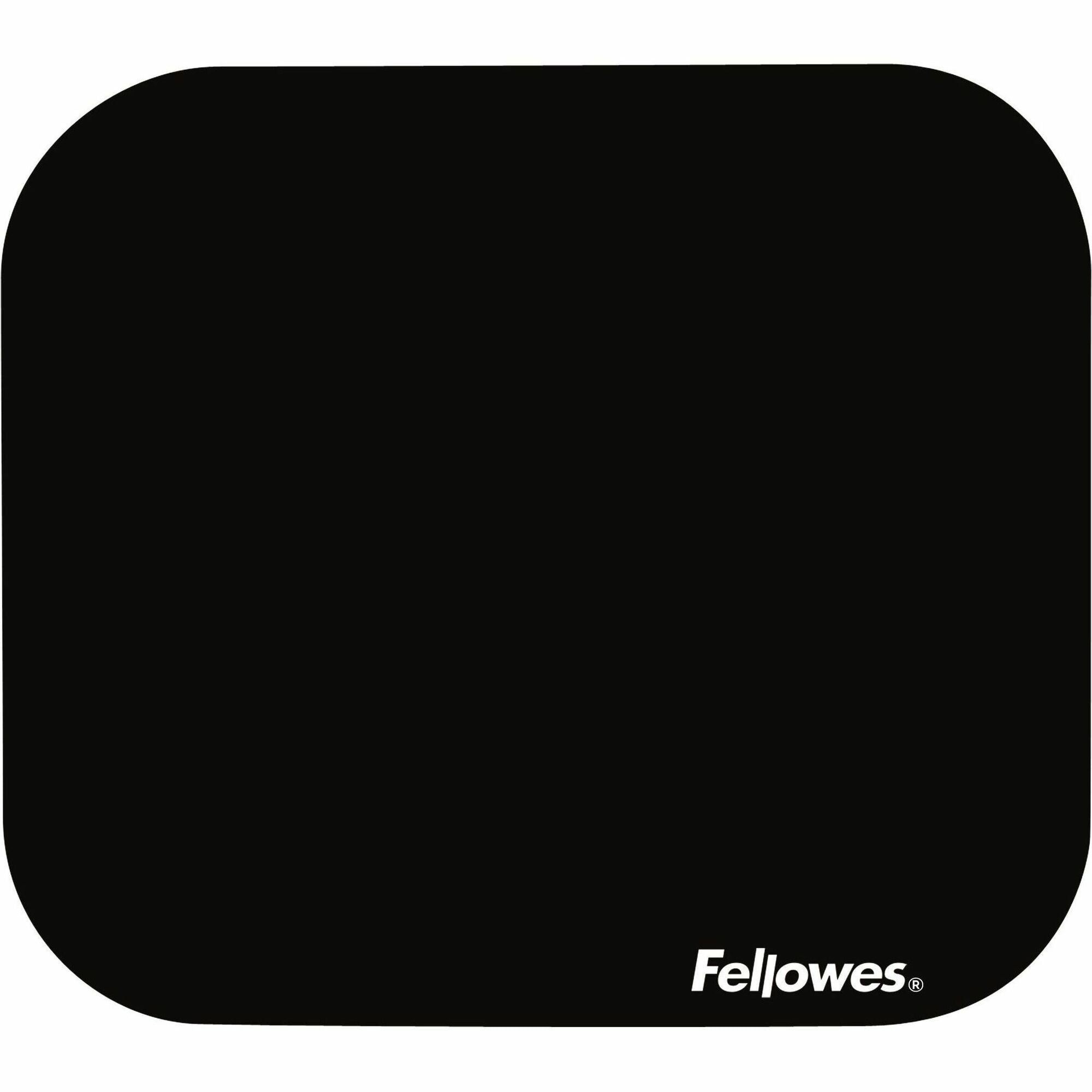 Fellowes Mouse Pad - 0.13" Height x 9" Width x 8" Depth - Black - Polyester - Scratch Resistant - 1 Each
