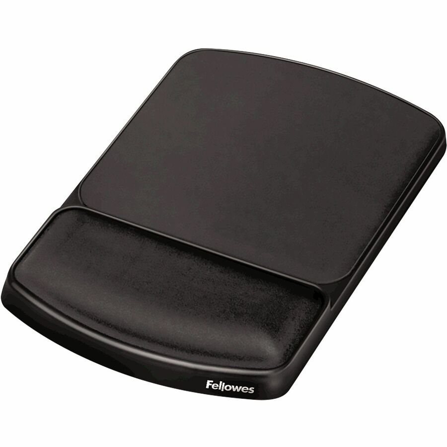 Fellowes Gel Wrist Rest and Mouse Pad - 0.94" Height x 6.25" Width x 10.13" Depth - Platinum, Graphite - Gel - Wear Resistant, Tear Resistant, Skid Proof - 1 Each
