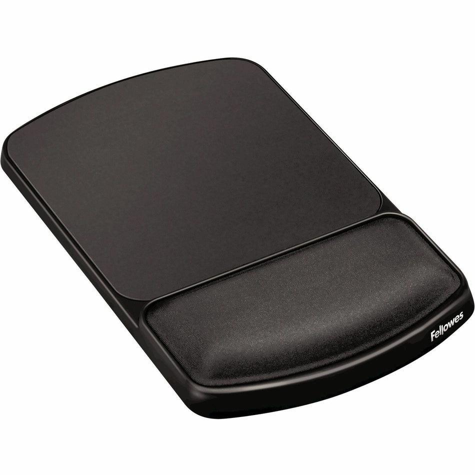 Fellowes Gel Wrist Rest and Mouse Pad - 0.94" Height x 6.25" Width x 10.13" Depth - Platinum, Graphite - Gel - Wear Resistant, Tear Resistant, Skid Proof - 1 Each