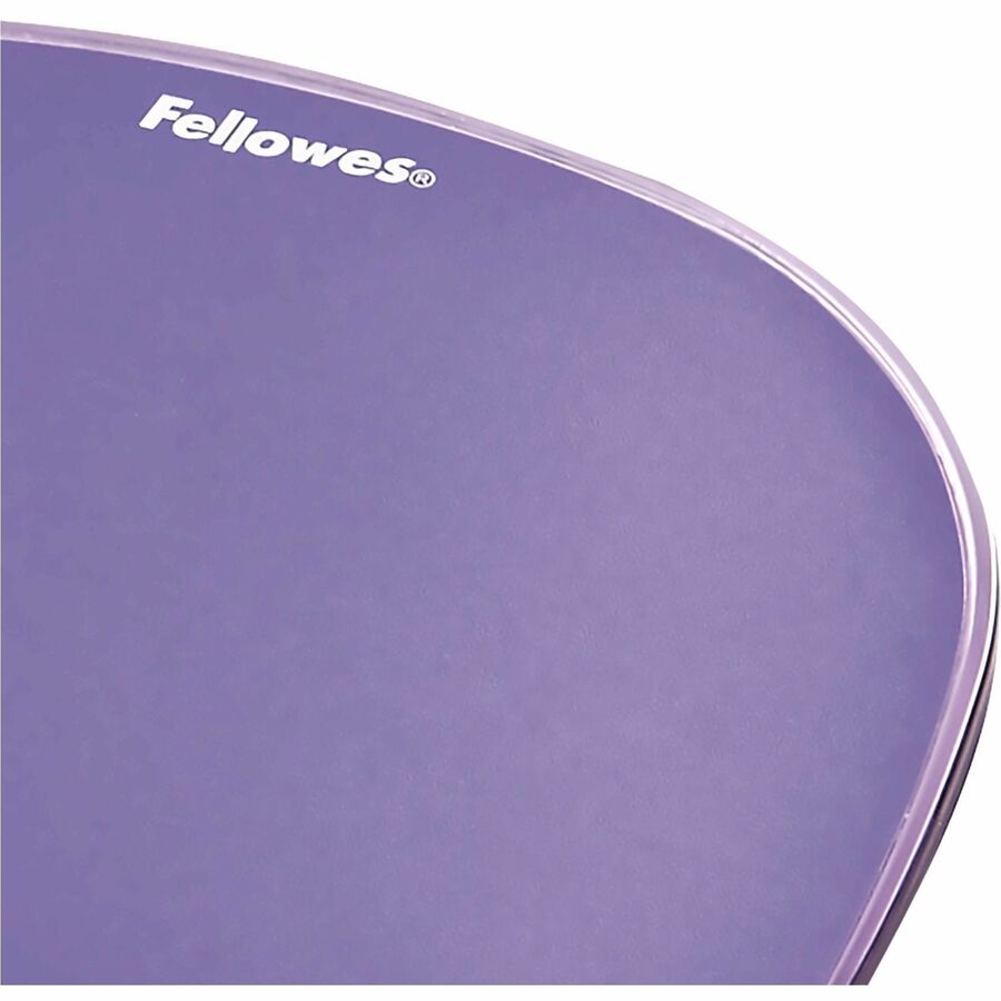 Fellowes Crystals Gel Mousepad/Wrist Rest - 0.75" Height x 7.88" Width x 9.19" Depth - Purple - Rubber, Gel - Stain Resistant, Skid Proof - 1 Each