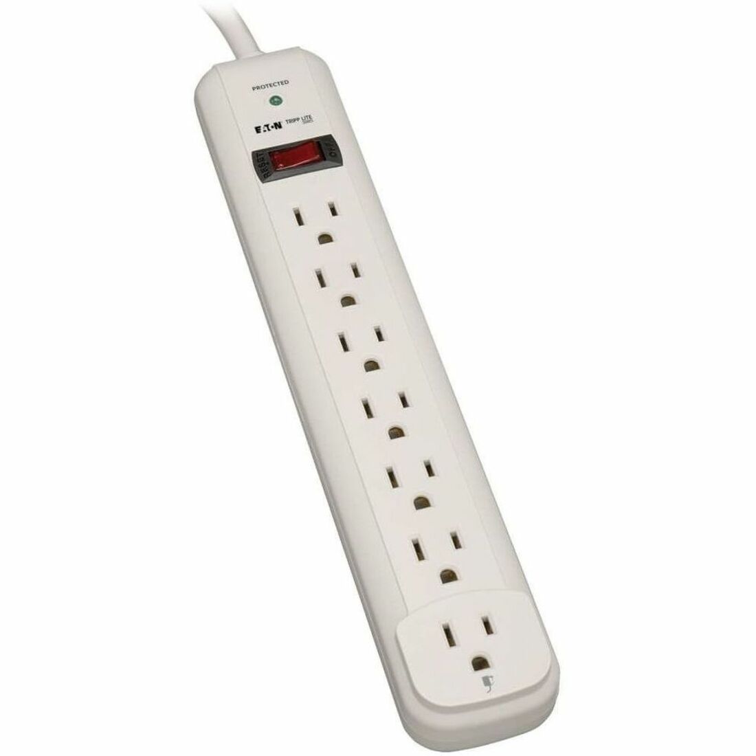 Tripp Lite series Protect It! 7-Outlet Surge Protector - Silver - NEMA 5-15P - 7 x NEMA 5-15R - 1800 VA - 1080 J - 120 V AC Input - 120 V AC Output - 12 ft