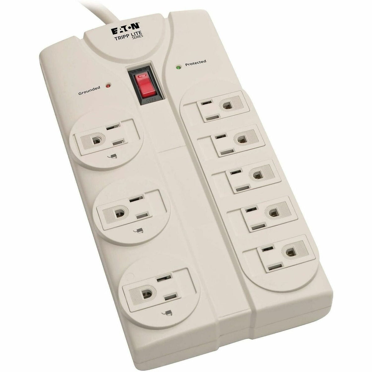 Tripp Lite series 1440 Joule 8-Outlet Surge Protector - Gray - NEMA 5-15P - 8 x NEMA 5-15R - 1800 VA - 1440 J - 120 V AC Input - 120 V AC Output - 8 ft