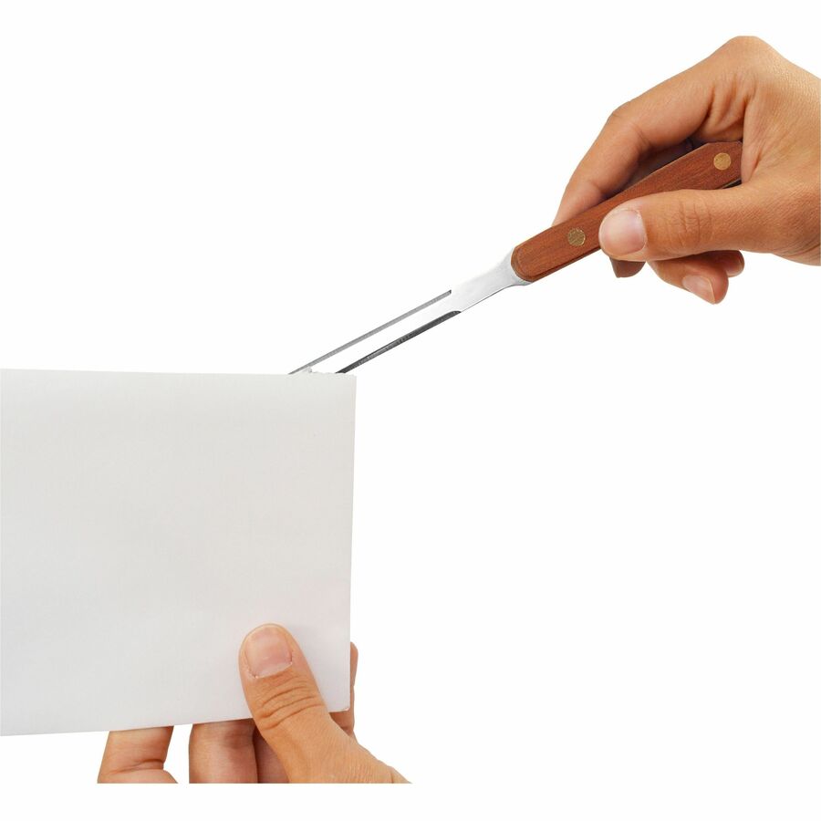 Westcott Rosewood Handle Letter Opener - Steel Blade - Rosewood Handle - Handheld - 1 Each