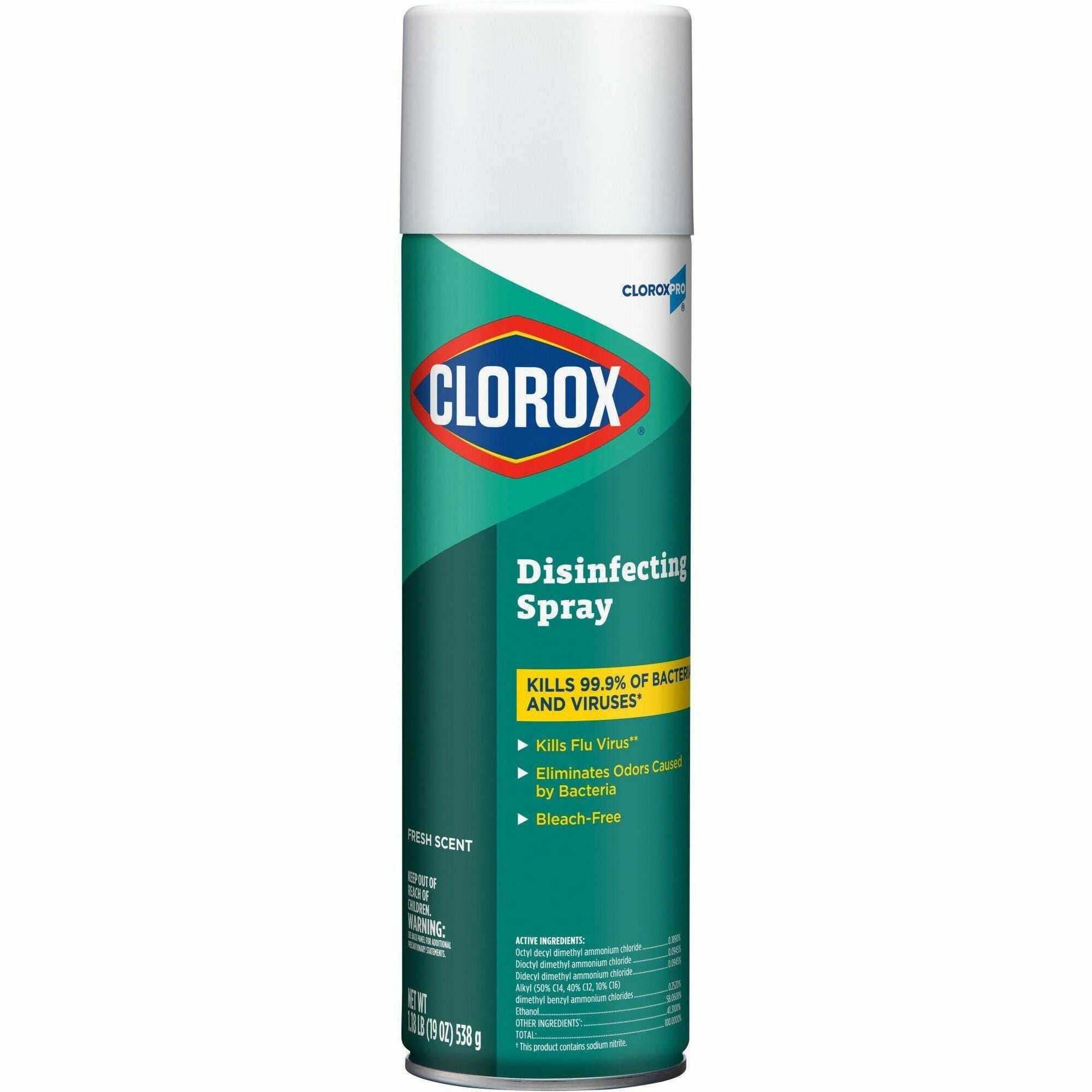 CloroxPro&trade; Disinfecting Spray - 19 fl oz (0.6 quart) - Fresh Scent - Pleasant Scent, Disinfectant - 1 Each