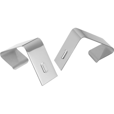 Quartet Cubicle Partition Hangers - 2 Hangers - for Board, Cubicle - Silver - Nickel Plated - 2 / Set