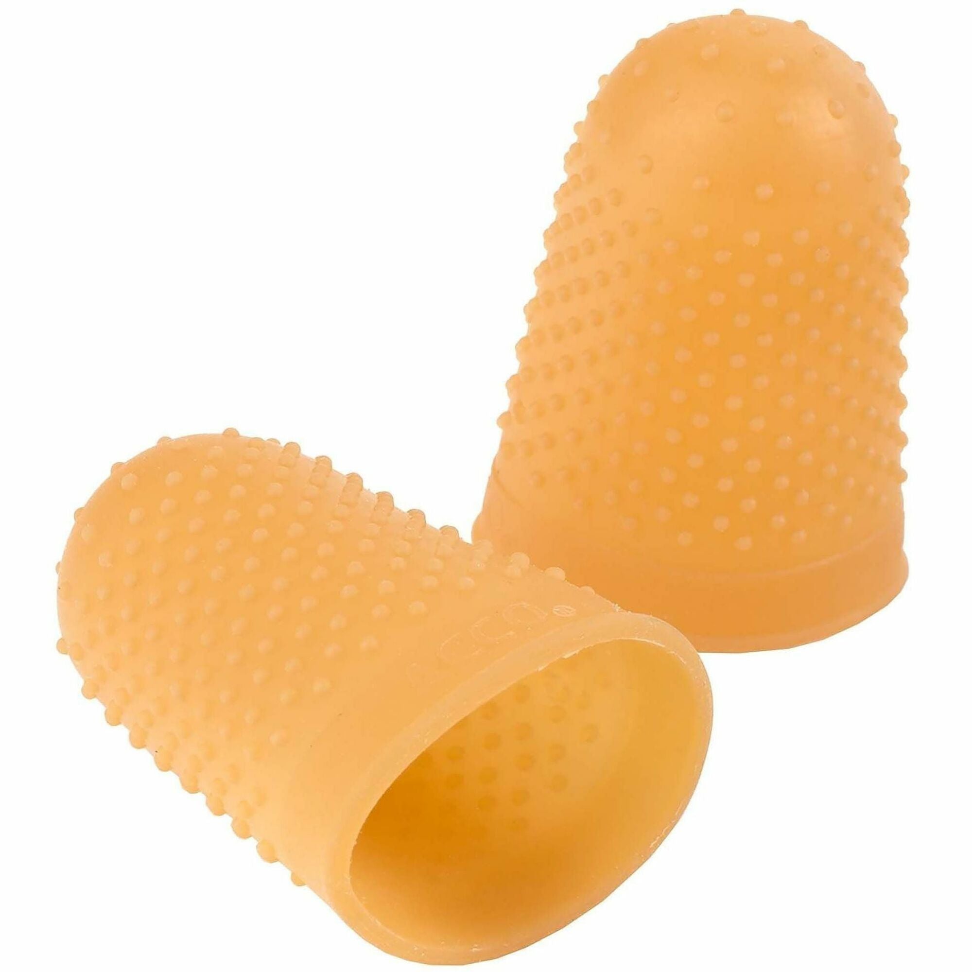 ACCO Rubber Finger Tips - #14 with 0.88" Diameter - Extra Large Size - Rubber - Amber - 1 Dozen