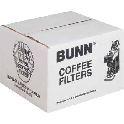 BUNN Home Brewer Coffee Filters - Heavyweight - 250/Box - White