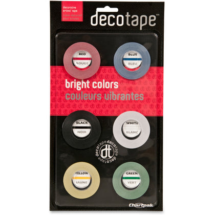 Chartpak Decorative Tape - 27 ft Length x 0.13" Width - Assorted - Creep Resistant - For Decorating - 6 / Pack