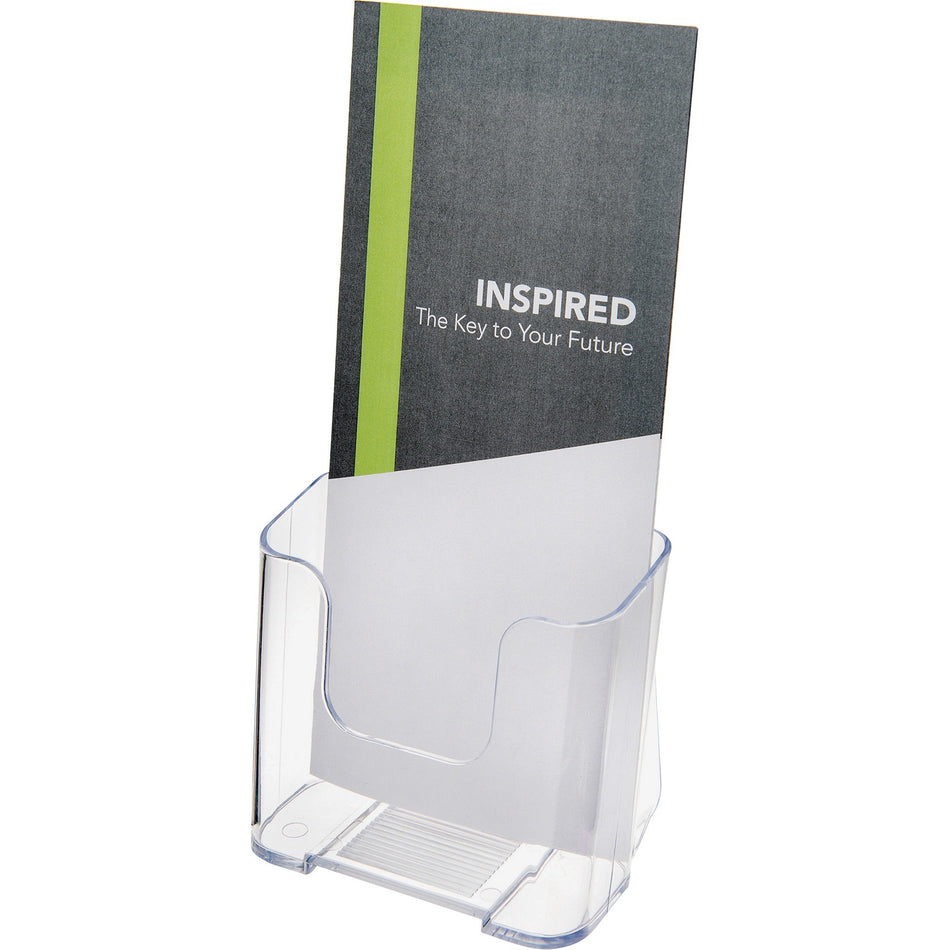 Deflecto Single Compartment DocuHolder - 1 Pocket(s) - 7.75" Height x 4.38" Width x 3.25" Depth - Desktop - Clear - Plastic - 1 Each